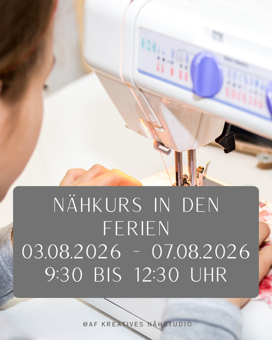 Sommer-Nähcamp für Kinder & Jugendliche (9-15 Jahre) 03.08. - 07.08.2026
