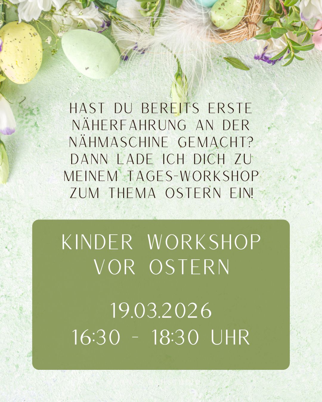 🐣✂️ Oster-Workshop für Kinder  ab 9 Jahren (Fortgeschrittene) 19.03.2026 - 16:30 - 18:30 Uhr