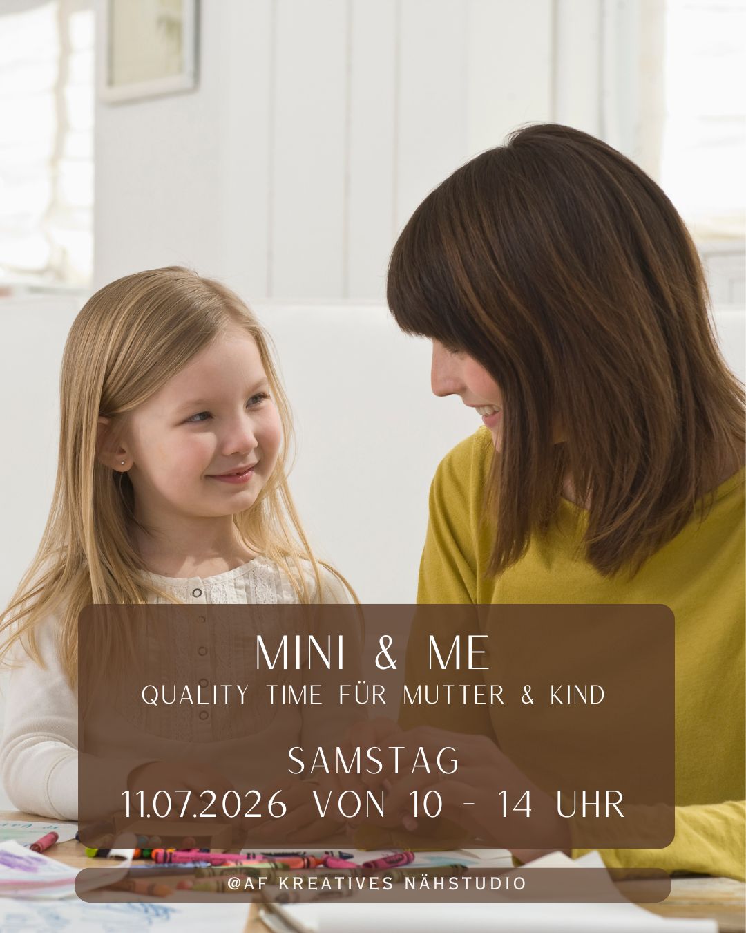 Mini & Me – Exklusive Nähzeit nur für uns 11.07.2026 von 10 - 14 Uhr